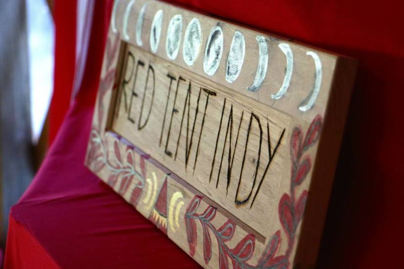 By some beautiful coincidence, the Red Tent Indy inaugural workshop happened the weekend after Shakti Penelope arrived in Indianapolis. What a gift! (photo courtesy of Red Tent Indy)