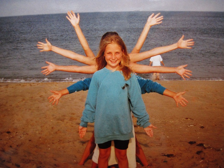 Shakti Penelope growing up on the Jersey Shore, seen here playing with her sisters and close family friends. Every other summer her family would go to Greece to see relatives and swim in the sea at Porto Germeno.